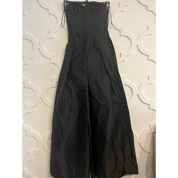 NEW PAT BO Tafetta Bloom Jumpsuit Size 0 Black (Retails$860) - Picture 3 of 7